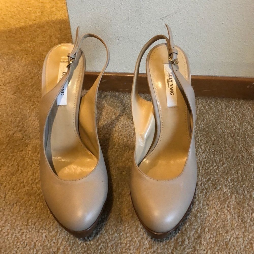 𝅺luly Yang couture platform heels